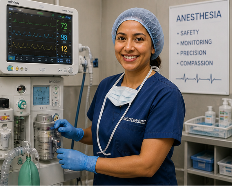 Anesthesiologist salary by state showing modern surgical suite