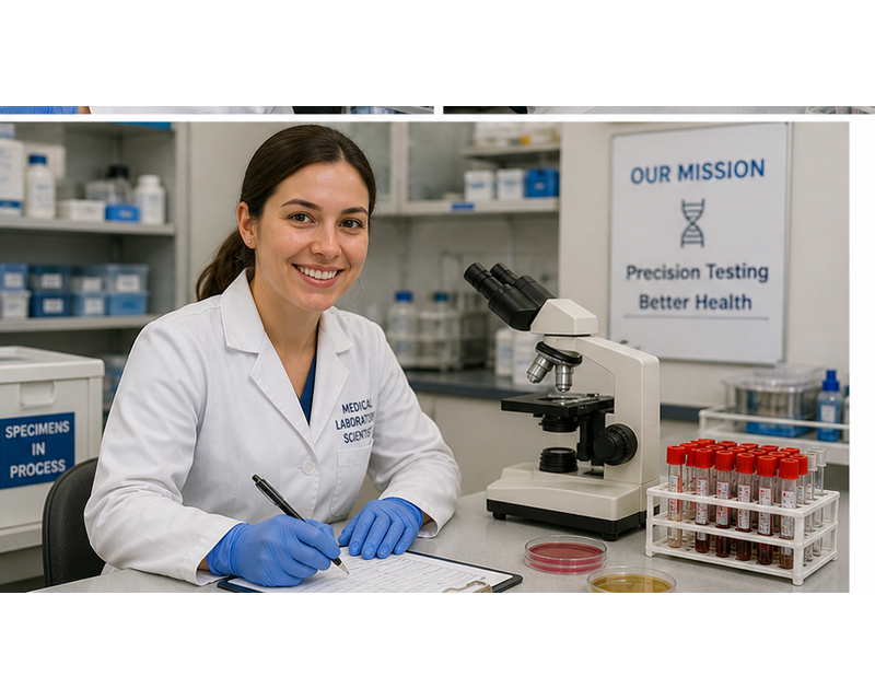 Medical laboratory scientist specializations showing laboratory testing and analysis