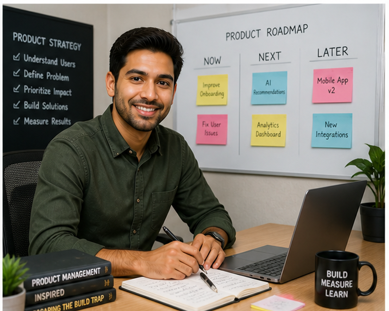 product manager salary professional strategizing product roadmap