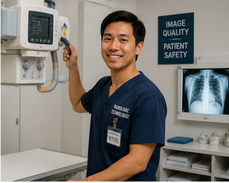Radiologic technologist salary by state showing medical imaging facility and imaging center