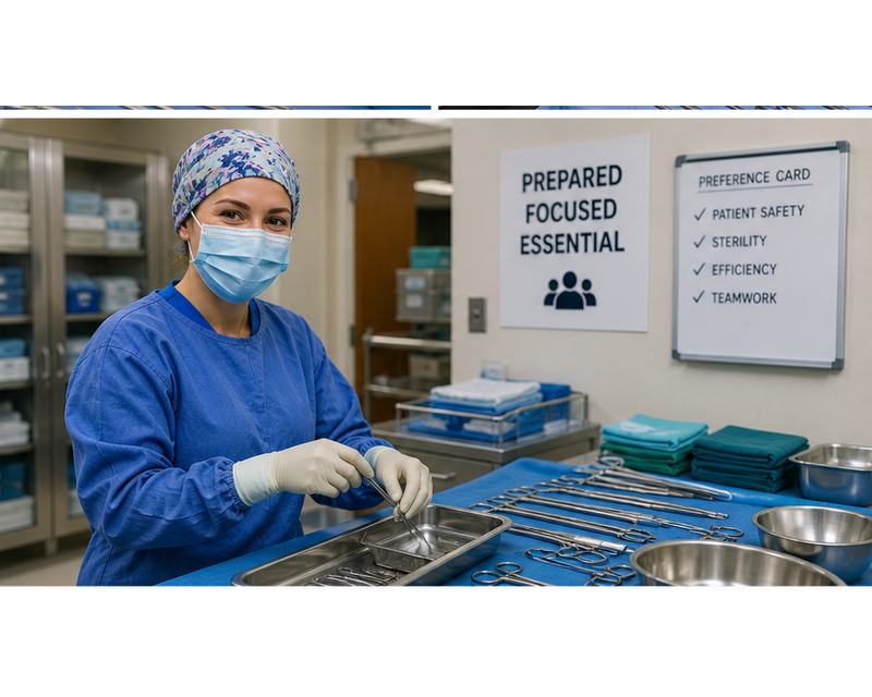Surgical technologist salary specializations showing surgical instruments and OR setup